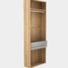 Walk-in Closet พร้อมราวแขวนกางเกง สีโซลิดโอ๊ค-ซีเมนต์